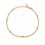 Petite Rhythm | Fine Bead Station Anklet