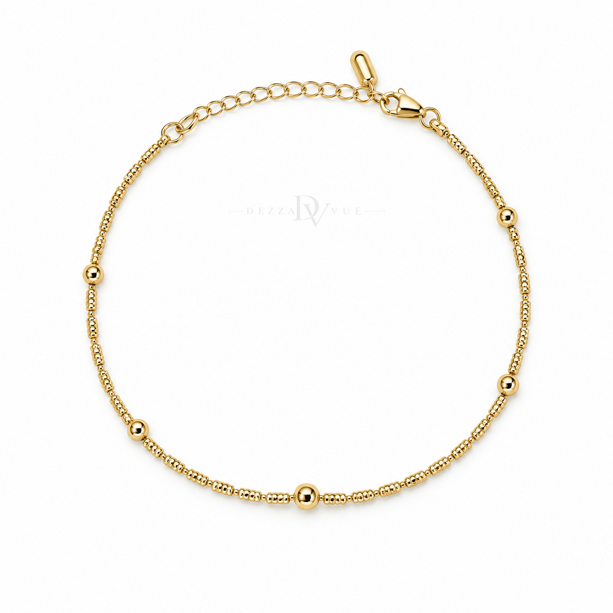 Petite Rhythm | Fine Bead Station Anklet
