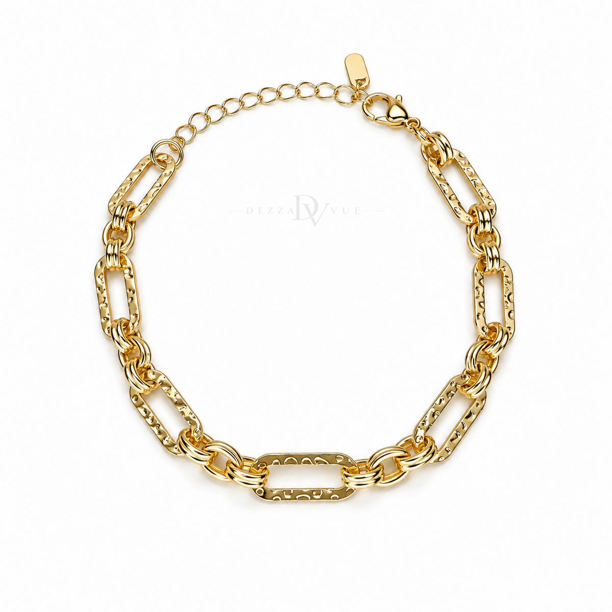 Grand Élan | Textured Statement Link Anklet