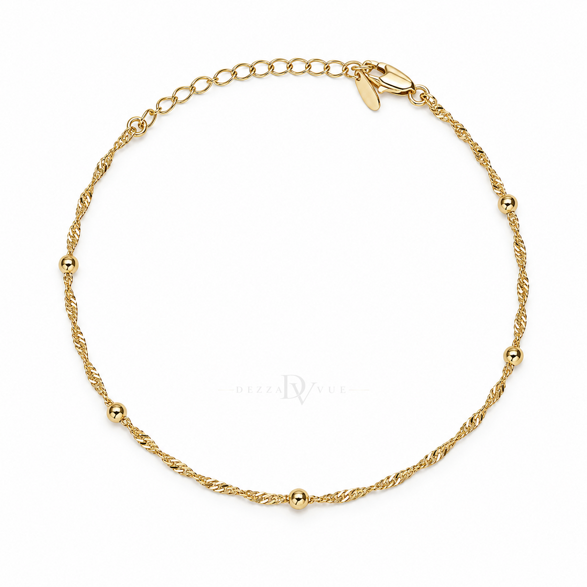 Tresse Petite | Twisted Bead Anklet