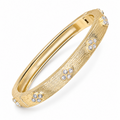 Fleur Texture | CZ Floral Bangle