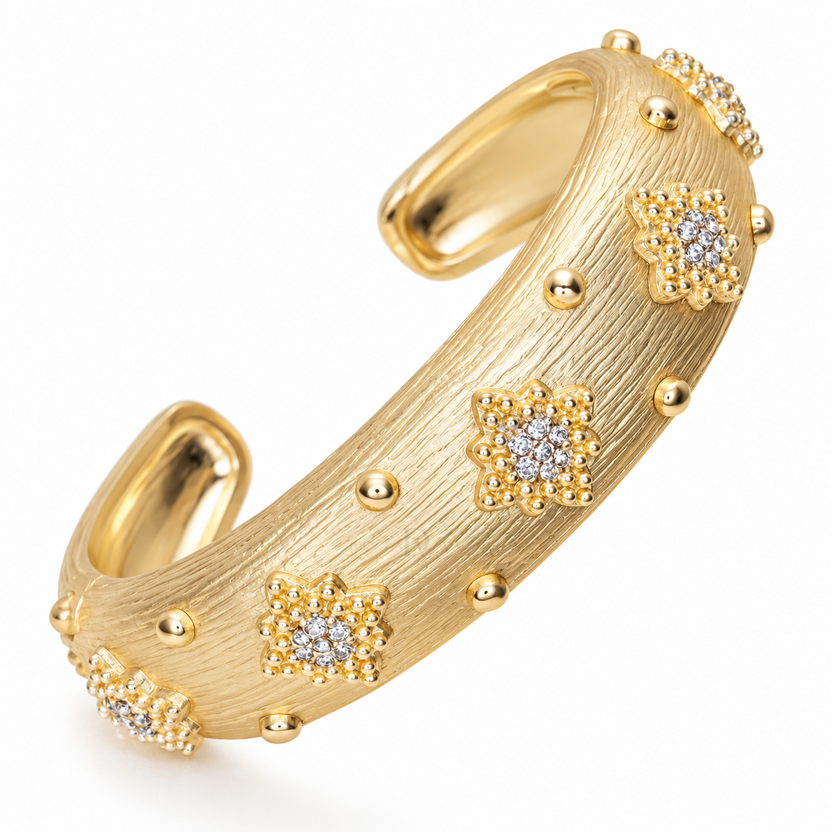 Jardin Perlé | Textured Floral Cuff