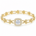 Grand Halo | Cushion Link Bracelet