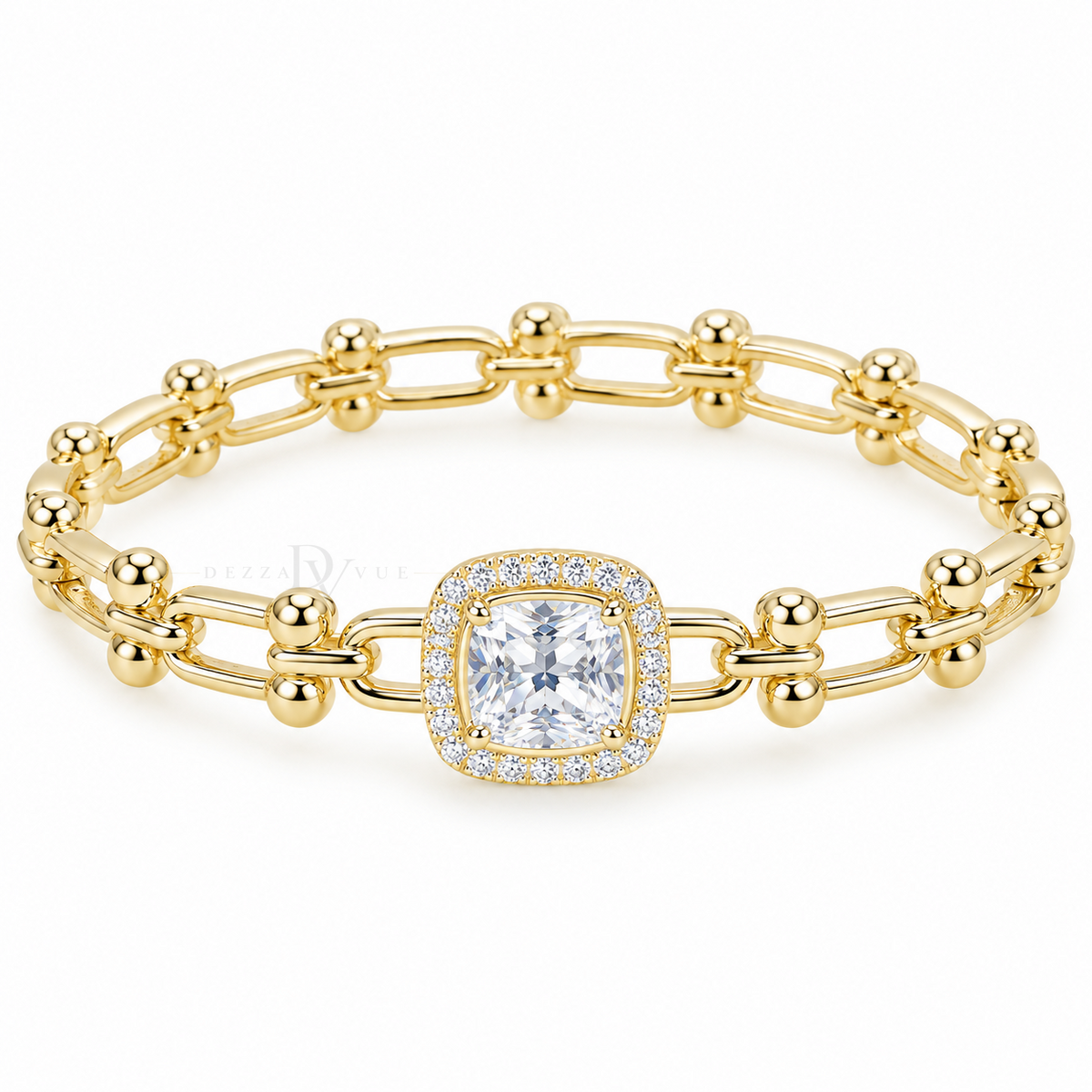 Grand Halo | Cushion Link Bracelet