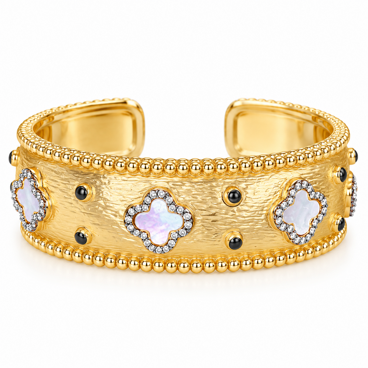 Midnight Clover | Mother-of-Pearl Cuff