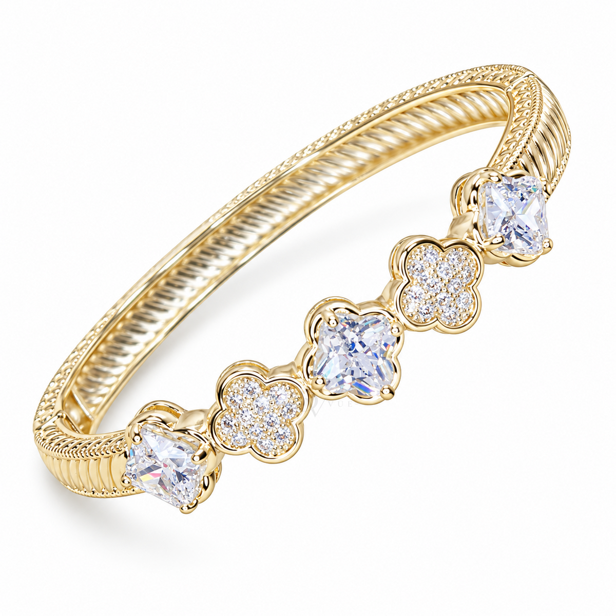 Clover Lumière | Cushion CZ Bangle