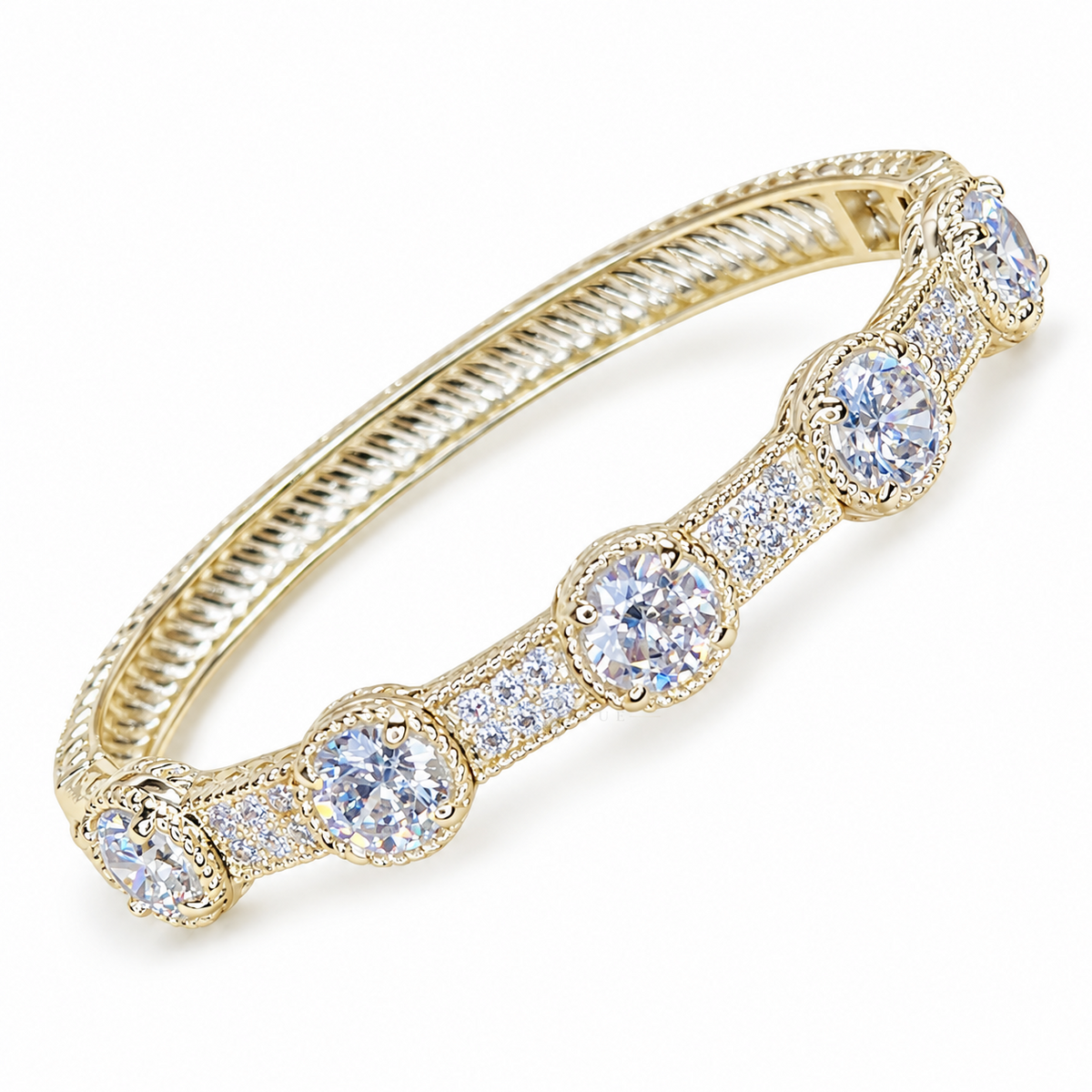 Celestial Row | Round CZ Bangle
