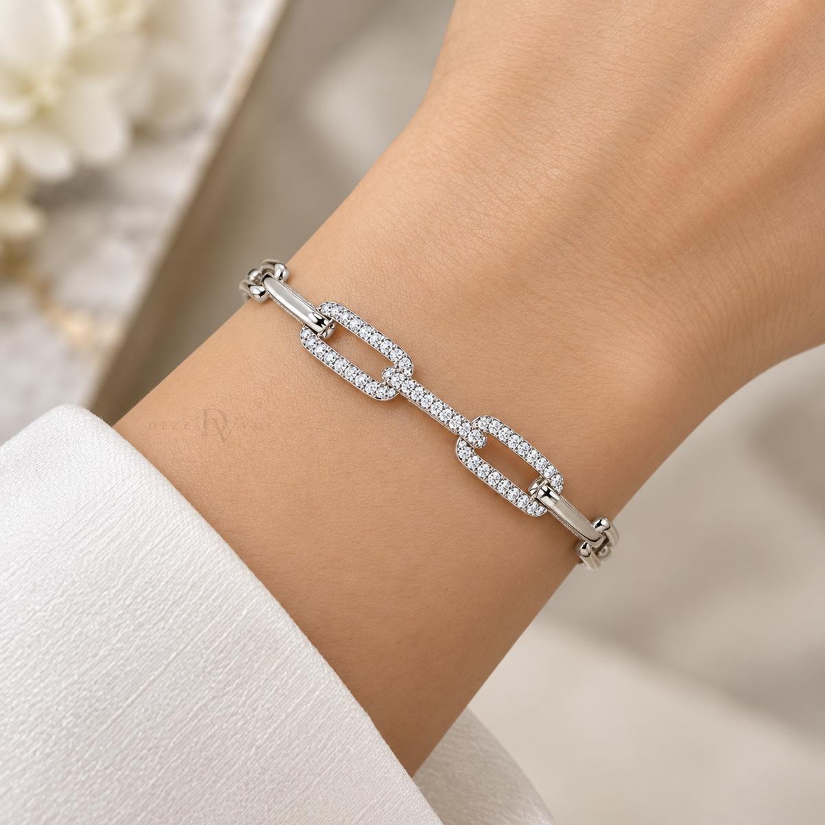 Modern Links | Pavé Link Bracelet
