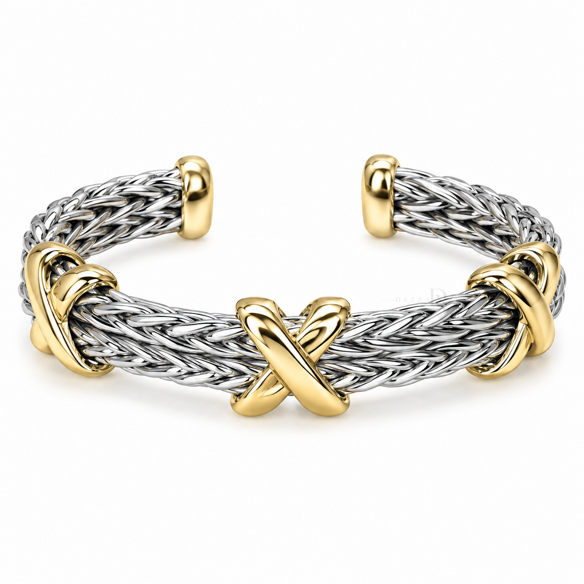 Braided Embrace | Two-Tone Knot Cuff