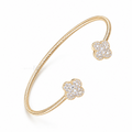 Open Fleur | Pavé Clover Cuff
