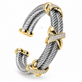 Double Embrace | Two-Tone Pavé Cuff
