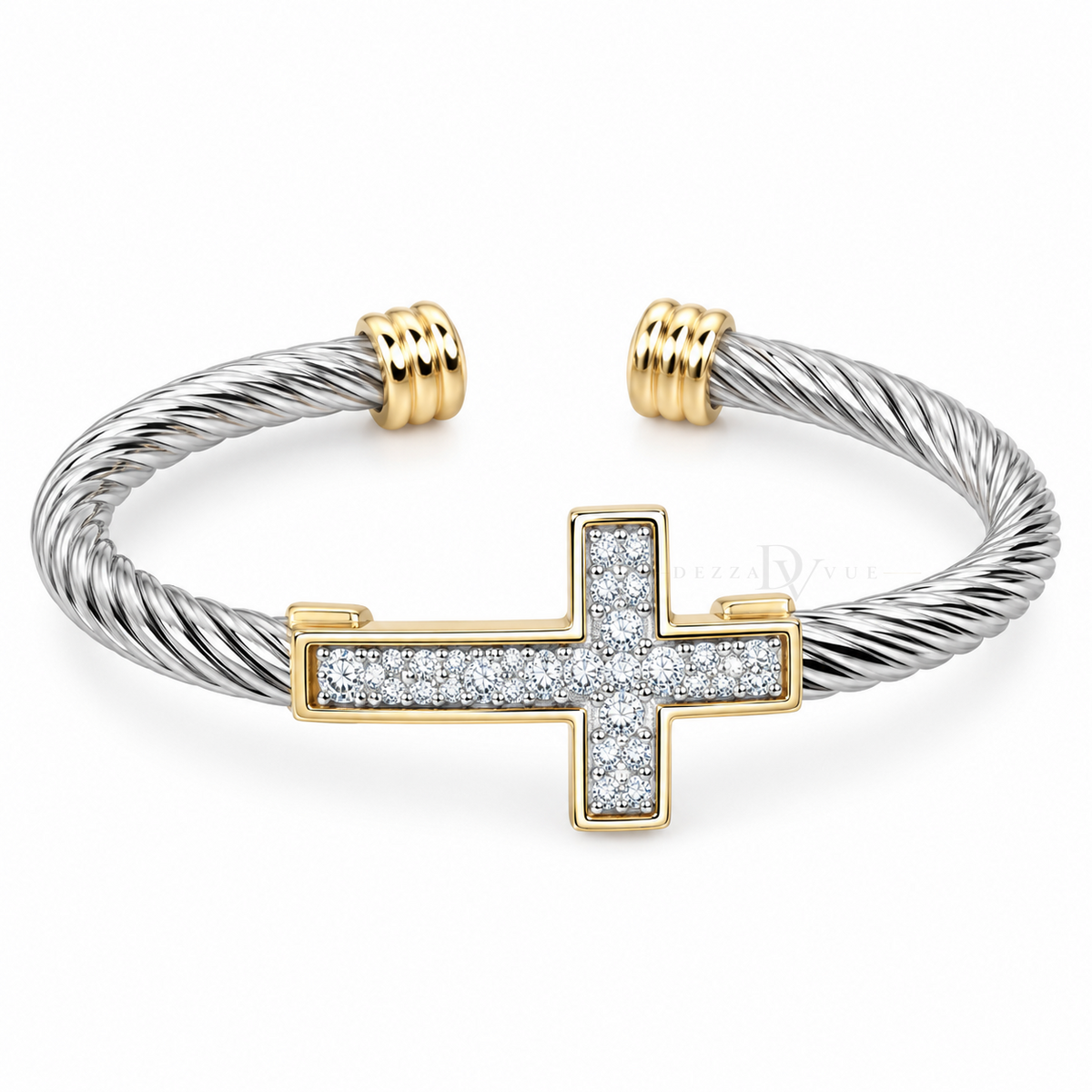 Cross Lumière | Two-Tone Pavé Cuff