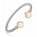 Nacre Clover | Two-Tone Mother-of-Pearl Cuff