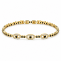 Watchful ✦ Gold Evil Eye Station Bracelet