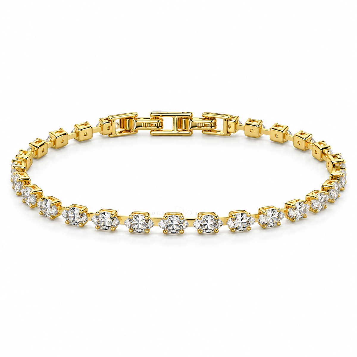 Radiance ✦ Gold Round-Cut CZ Tennis Bracelet
