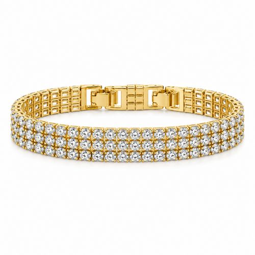Abundant ✦ Gold Five-Row CZ Tennis Bracelet