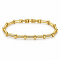 Fortitude ✦ Gold Pavé Bamboo Link Bracelet