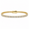 Luminous ✦ Gold Round-Cut CZ Tennis Bracelet