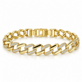 Momentum ✦ Gold Two-Tone Pavé Cuban Link Bracelet