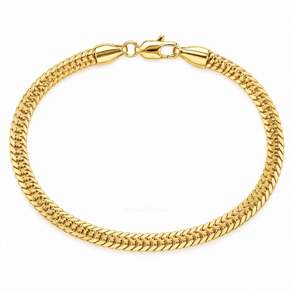 Enduring ✦ Gold Flat Curb Chain Bracelet