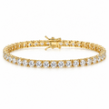 Classic ✦ Gold Round-Cut CZ Tennis Bracelet