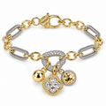 Treasure ✦ Two-Tone Crystal Charm Bracelet