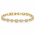 Versatile ✦ Gold Mixed-Cut CZ Tennis Bracelet