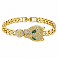 Fierce ✦ Gold Pavé Leopard Chain Bracelet