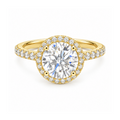 Dezza Vue Mmm(G6)✨GODDEZZ✨ "HALO NOVA" 4.06ctw Moissanite Halo Pavé Ring in Sterling Silver — logo on ring