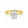 Dezza Vue Mmm(G21)✨GODDEZZ✨2.12ctw Oval Moissanite w/ Hidden Halo Solitaire Engagement Ring in Sterling Silver — logo on ring