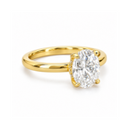 Dezza Vue Mmm(G21)✨GODDEZZ✨2.12ctw Oval Moissanite w/ Hidden Halo Solitaire Engagement Ring in Sterling Silver — logo on ring