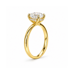 Dezza Vue Mmm(G21)✨GODDEZZ✨2.12ctw Oval Moissanite w/ Hidden Halo Solitaire Engagement Ring in Sterling Silver — logo on ring