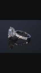 CoriHearts | 6ct Heart-Cut Moissanite Pavé Ring | 14k Gold Vermeil